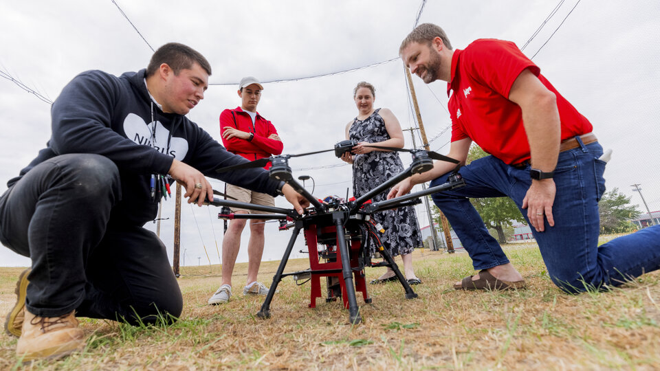 The NIMBUS team with a drone